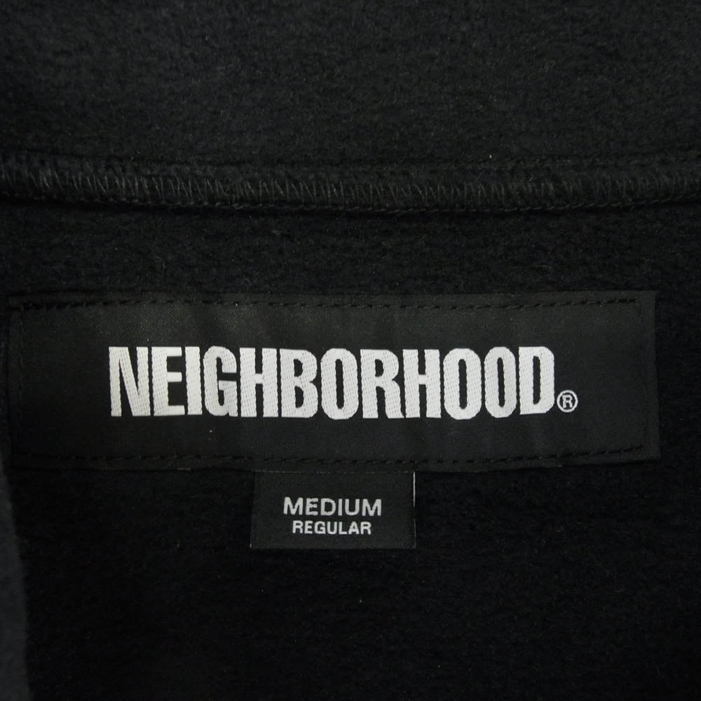 NEIGHBORHOOD ネイバーフッド 23AW 232OKNH-CSM06 FLEECE HALF ZIP SHIRT LS フリース ハーフジップ シャツ ブラック系 M【中古】