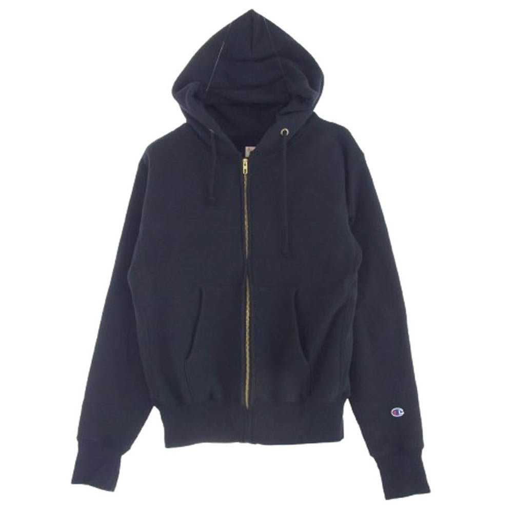 Champion チャンピオン C5-U102 USA製 復刻 REVERSE WEAVE リバースウィーブ 赤単タグ 12.5オンス フルジップ スウェット パーカー ブラック系 L【中古】