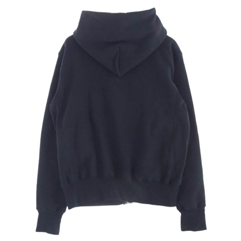 Champion チャンピオン C5-U102 USA製 復刻 REVERSE WEAVE リバースウィーブ 赤単タグ 12.5オンス フルジップ スウェット パーカー ブラック系 L【中古】