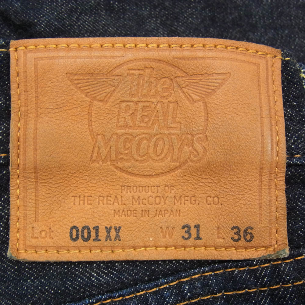 The REAL McCOY'S ザリアルマッコイズ 001XX ボタンフライ セルビッチ デニムパンツ インディゴブルー系 31【中古】
