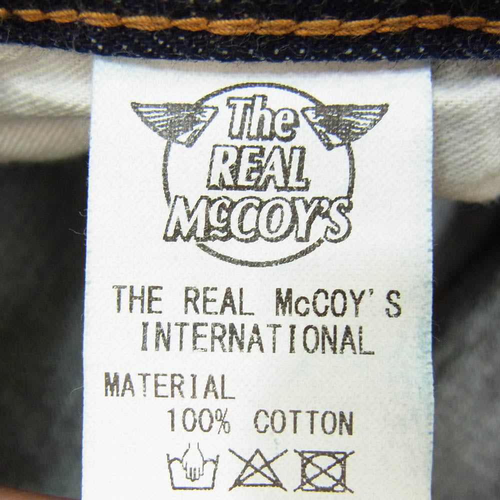 The REAL McCOY'S ザリアルマッコイズ 001XX ボタンフライ セルビッチ デニムパンツ インディゴブルー系 31【中古】