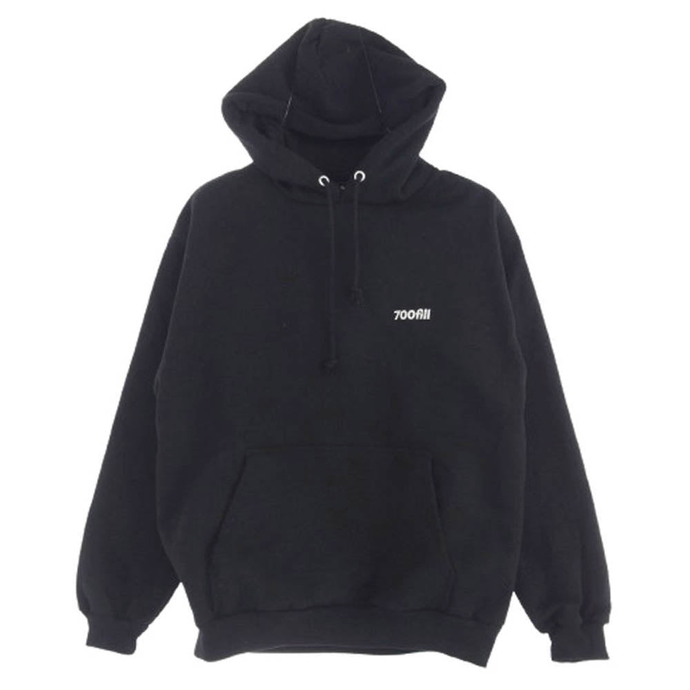 セブンハンドレッドフィル Embroidered Small Logo Hoodie ロゴ 刺繍 プルオーバー フーディ パーカー ブラック系 M【中古】