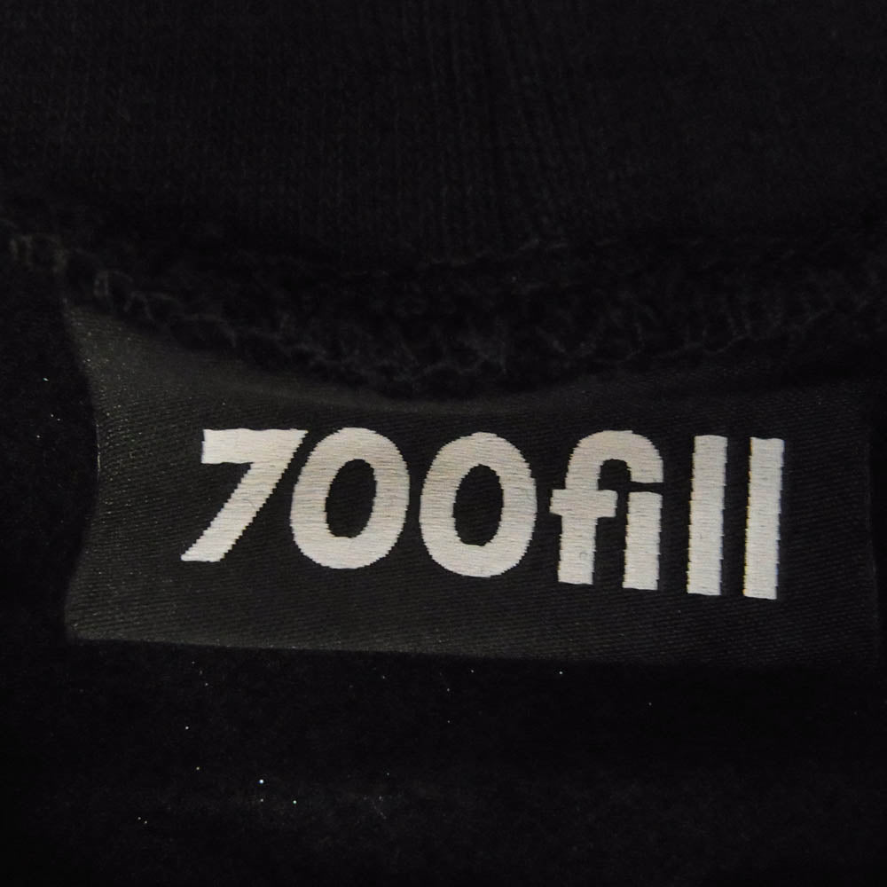 セブンハンドレッドフィル Embroidered Small Logo Hoodie ロゴ 刺繍 プルオーバー フーディ パーカー ブラック系 M【中古】