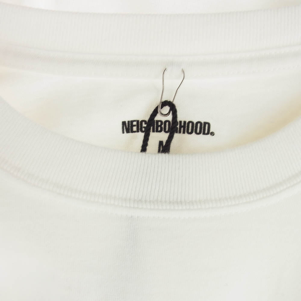 NEIGHBORHOOD ネイバーフッド TYPEURBAN GARMENT SUPPORT ロゴプリント 長袖カットソー ホワイト系 M【中古】