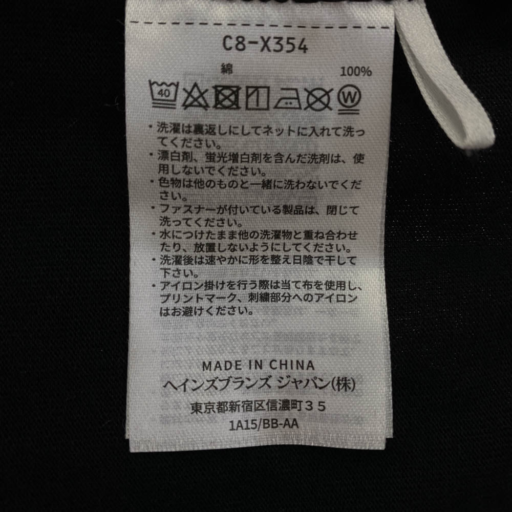 WTAPS ダブルタップス C8-X354 × Champion チャンピオン ロゴ刺繍 Tシャツ 半袖カットソー ブラック系 M【中古】