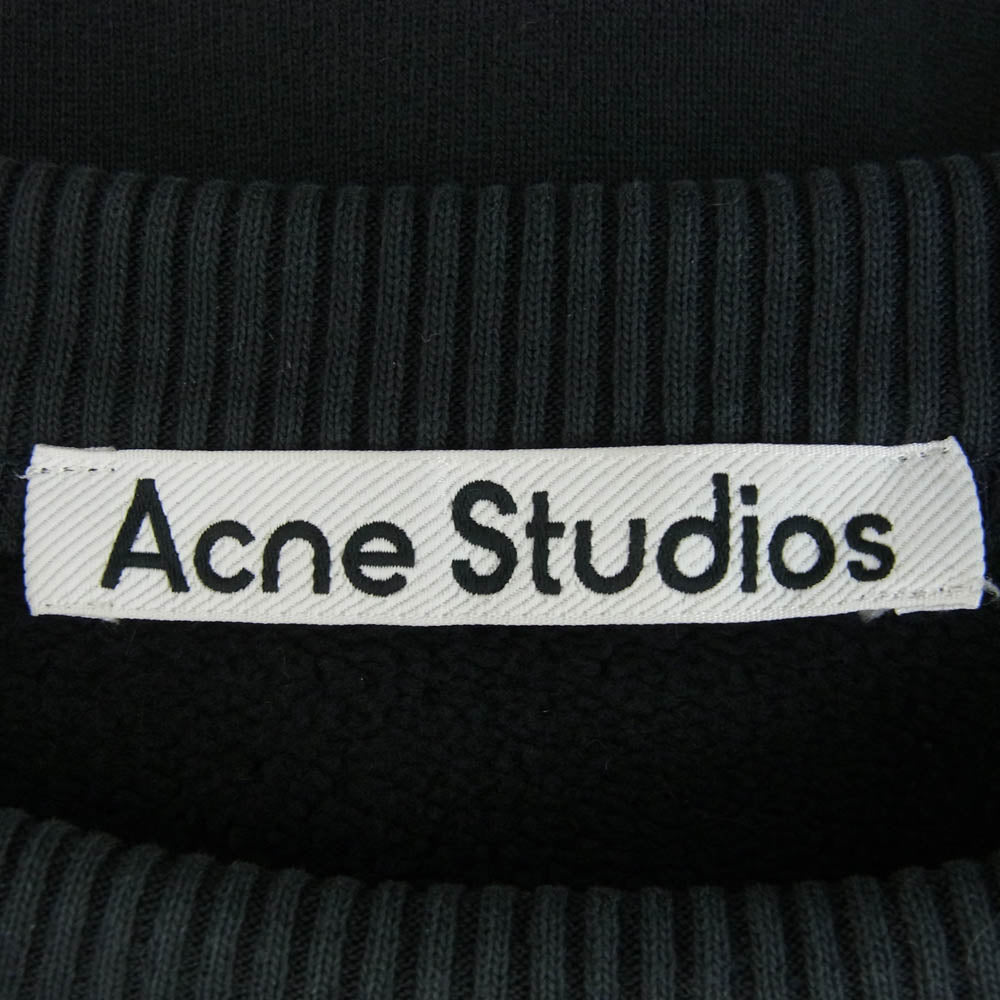 ACNE STUDIOS アクネストゥディオズ SWEA000260 ロゴ刺繍 クルーネック スウェット ダークネイビー系 S【中古】