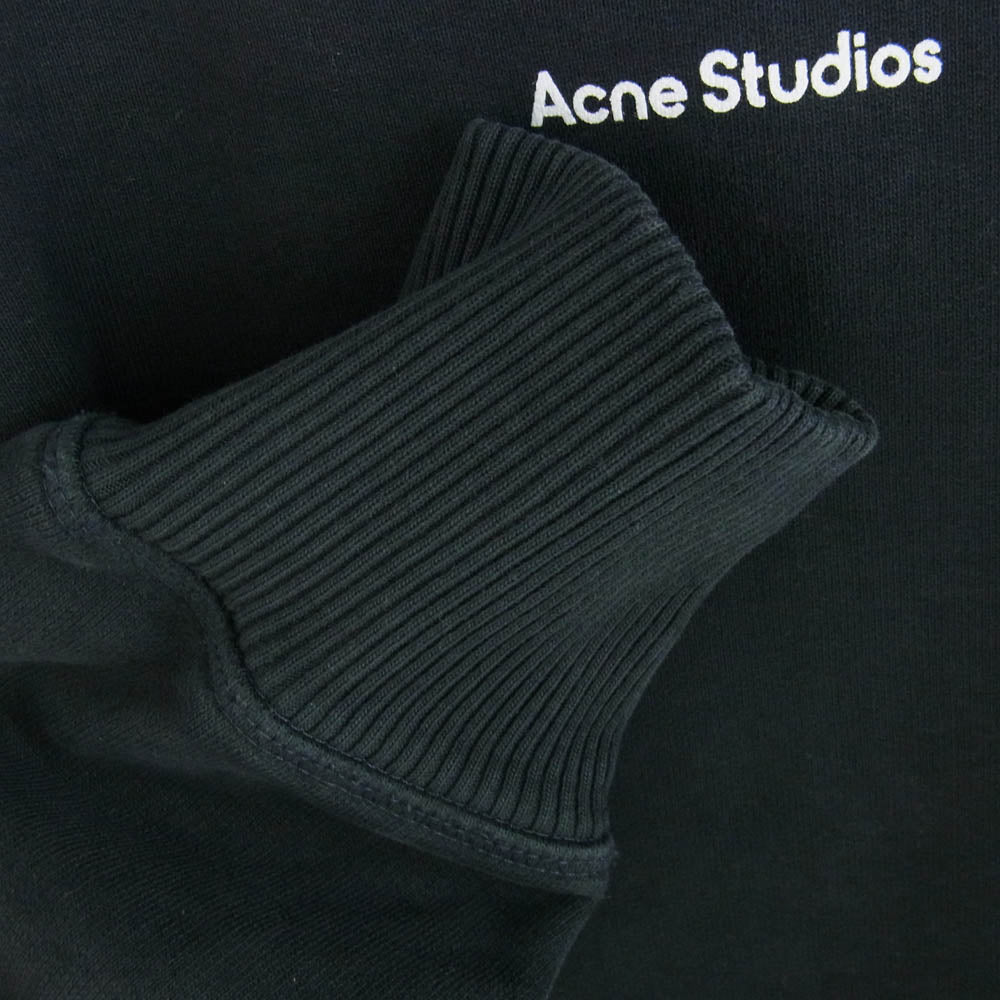 ACNE STUDIOS アクネストゥディオズ SWEA000260 ロゴ刺繍 クルーネック スウェット ダークネイビー系 S【中古】