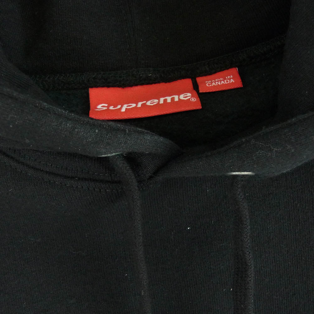 Supreme シュプリーム 22SS Enamel Small Box Hooded Sweatshirt エナメル スモールボックスロゴ フーデッド スウェットシャツ プルオーバーパーカー ブラック系 S【中古】