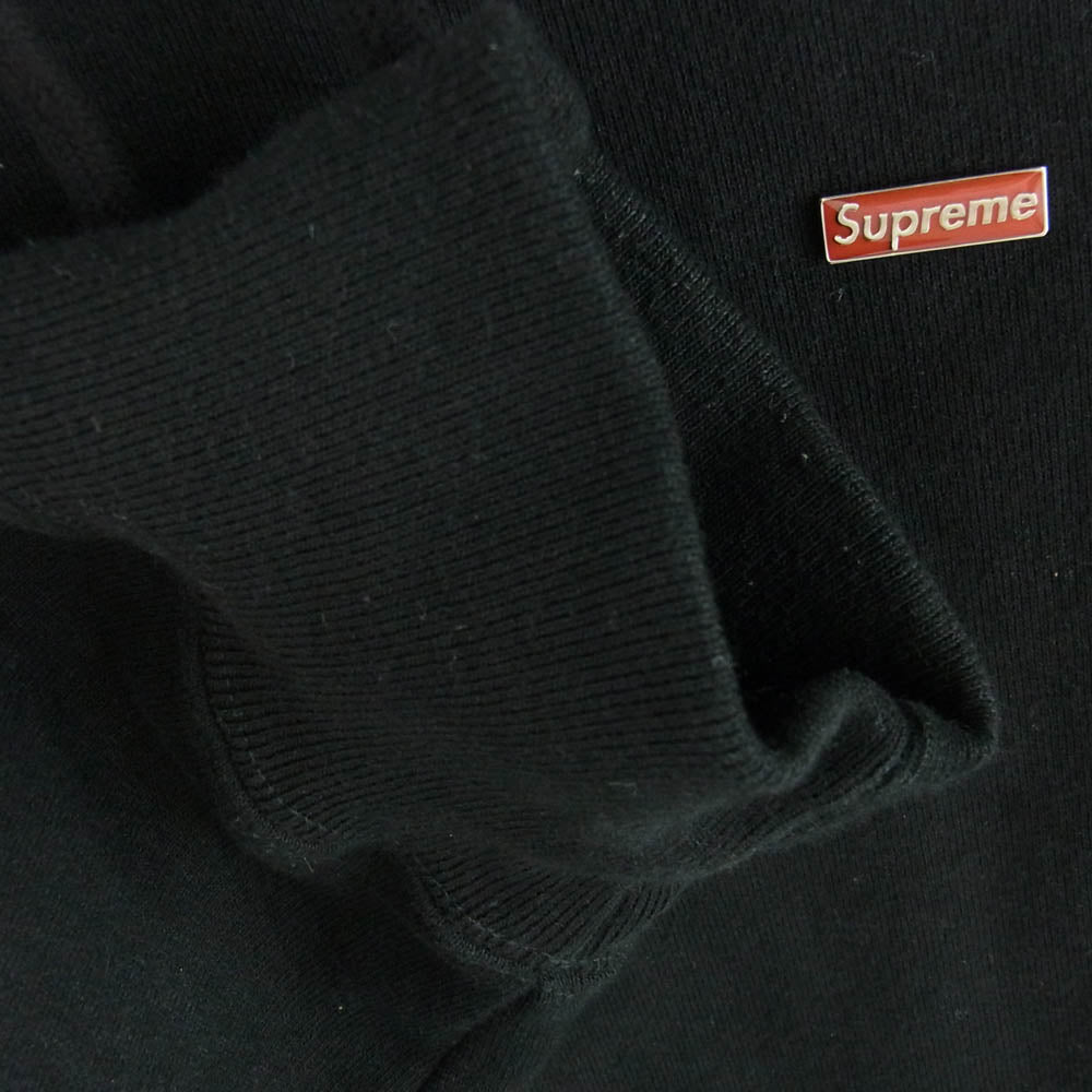 Supreme シュプリーム 22SS Enamel Small Box Hooded Sweatshirt エナメル スモールボックスロゴ フーデッド スウェットシャツ プルオーバーパーカー ブラック系 S【中古】