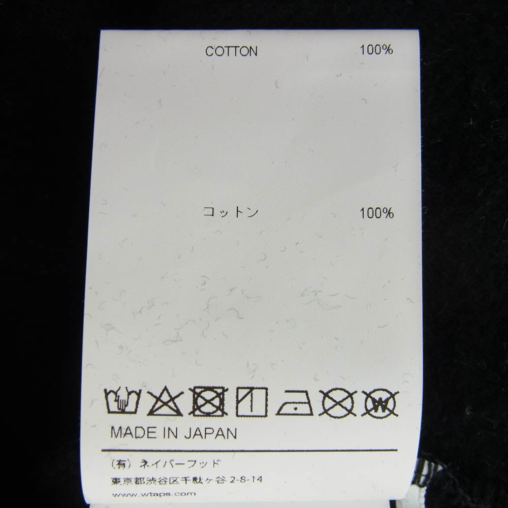 WTAPS ダブルタップス 24SS 241ATDT-CSM04 Academy Hoody Cotton College アカデミー コットン フーディ プルオーバーパーカー ブラック系 2【中古】