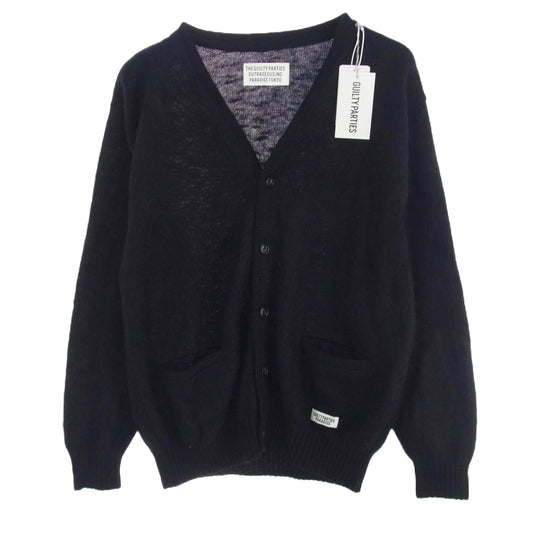 WACKO MARIA ワコマリア 23SS 23SS-WMK-KN06 MOHAIR CARDIGAN モヘア混 カーディガン ブラック系 L【美品】【中古】