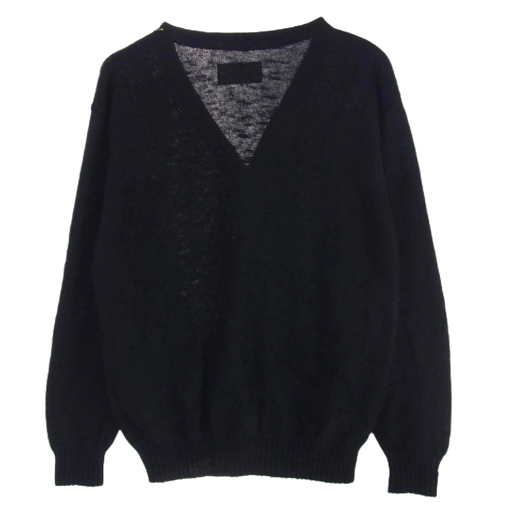WACKO MARIA ワコマリア 23SS 23SS-WMK-KN06 MOHAIR CARDIGAN モヘア混 カーディガン ブラック系 L【美品】【中古】
