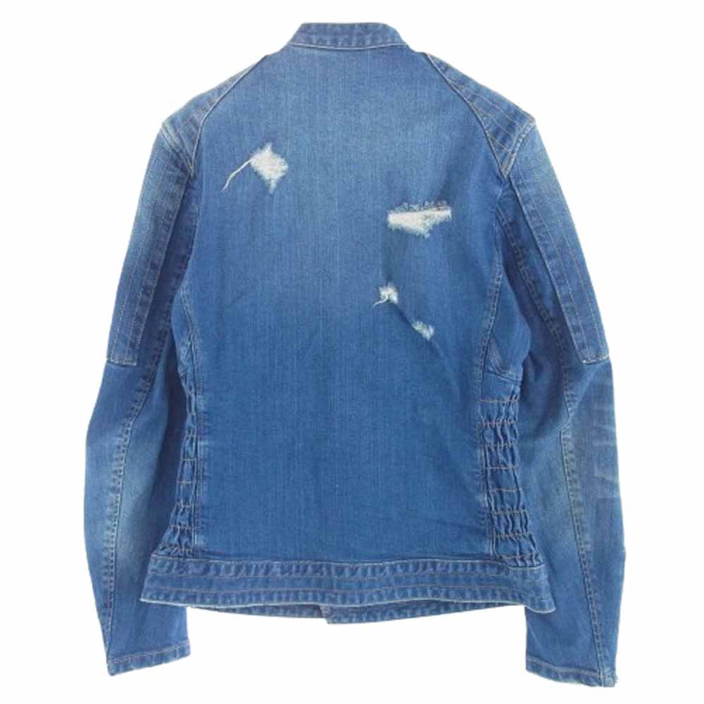 グラム GB0419/JKT15 Jam denim riders ダメージ加工 ジャム デニム ライダース ジャケット インディゴブルー系【中古】