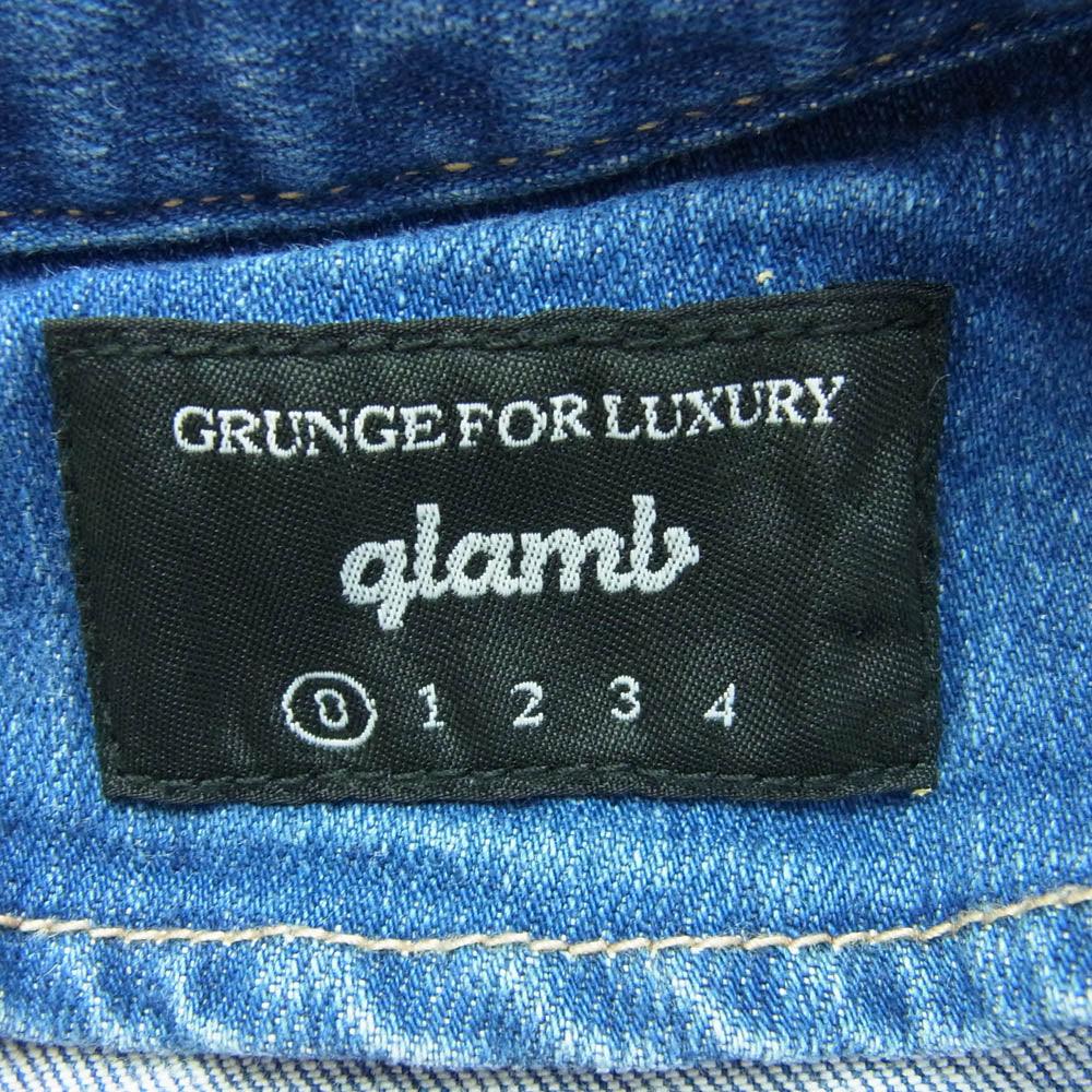 グラム GB0419/JKT15 Jam denim riders ダメージ加工 ジャム デニム ライダース ジャケット インディゴブルー系【中古】