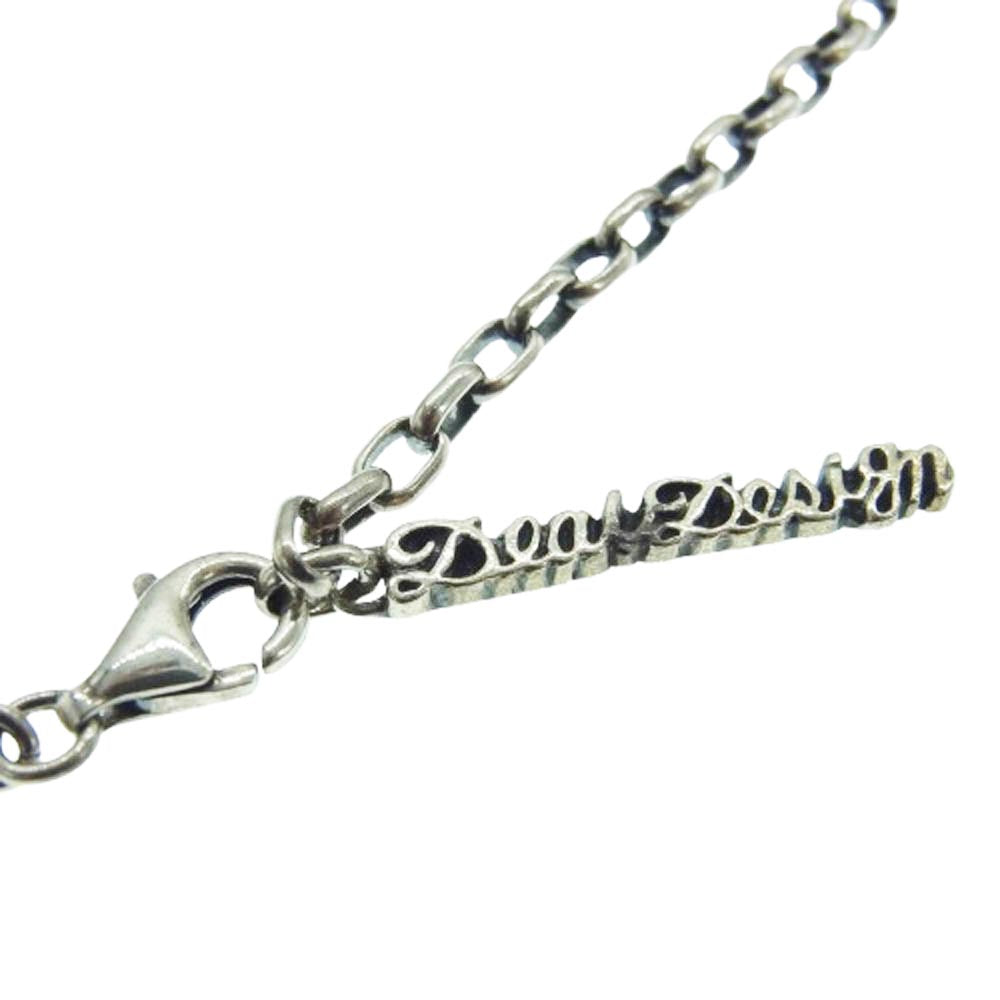 DEAL DESIGN ディールデザイン スカル クロスボーン ギターピック ペンダントトップ チェーン ネックレス シルバー系【中古】