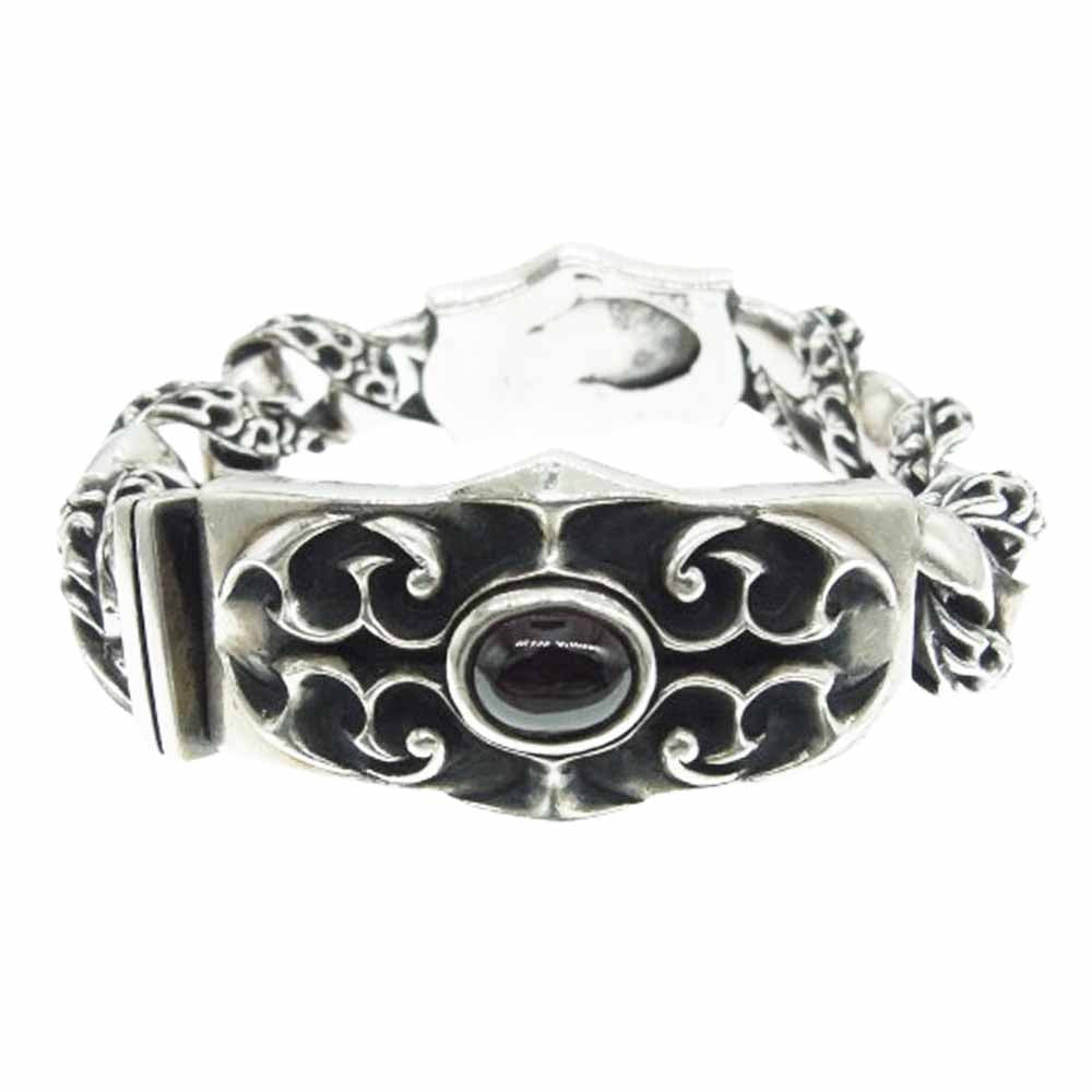 William Walles ウィリアムウォレス WWSB-7845 Tribal Relic Bracelet トライバルレリーフ IDブレスレット w/アメジスト シルバー系【中古】