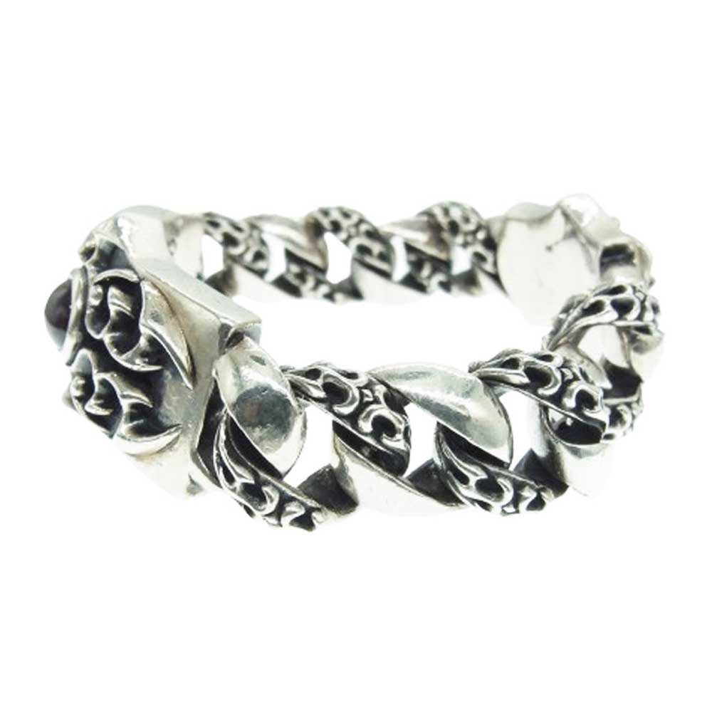William Walles ウィリアムウォレス WWSB-7845 Tribal Relic Bracelet トライバルレリーフ IDブレスレット w/アメジスト シルバー系【中古】