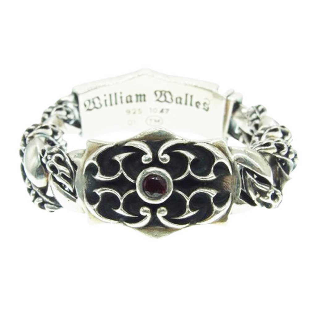 William Walles ウィリアムウォレス WWSB-7845 Tribal Relic Bracelet トライバルレリーフ IDブレスレット w/アメジスト シルバー系【中古】