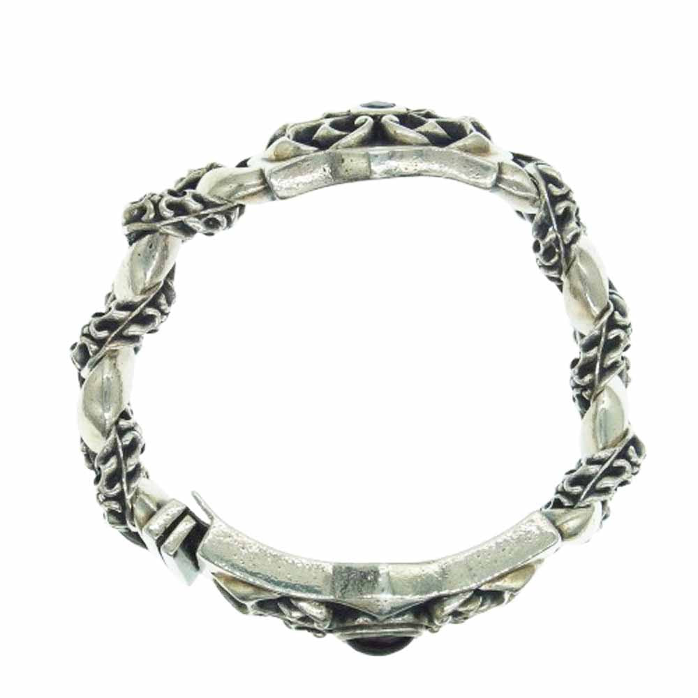 William Walles ウィリアムウォレス WWSB-7845 Tribal Relic Bracelet トライバルレリーフ IDブレスレット w/アメジスト シルバー系【中古】