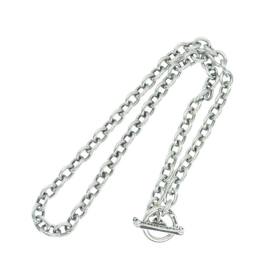 GABOR ガボール ギャランティカード付属 GABORATORY ガボラトリー 7CHAIN & QUARTER SKULL T-BAR NECKLACE 45cm 7チェーン クォータースカル Tバー ネックレス シルバー系【中古】