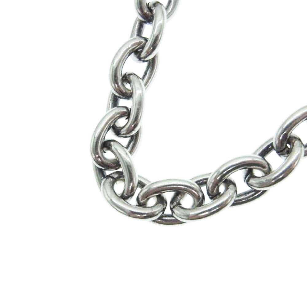 GABOR ガボール ギャランティカード付属 GABORATORY ガボラトリー 7CHAIN & QUARTER SKULL T-BAR NECKLACE 45cm 7チェーン クォータースカル Tバー ネックレス シルバー系【中古】