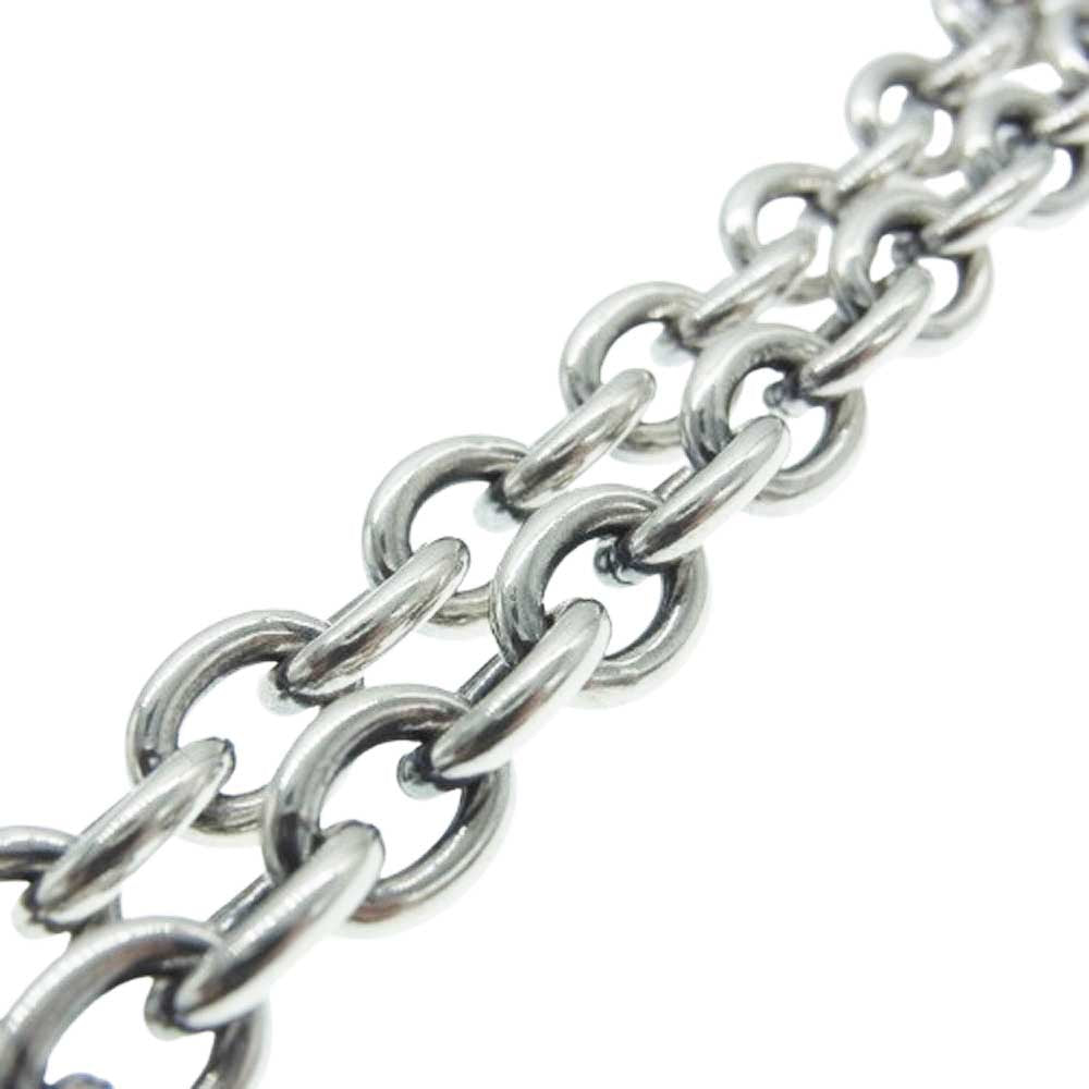 GABOR ガボール ギャランティカード付属 GABORATORY ガボラトリー 7CHAIN & QUARTER SKULL T-BAR NECKLACE 45cm 7チェーン クォータースカル Tバー ネックレス シルバー系【中古】