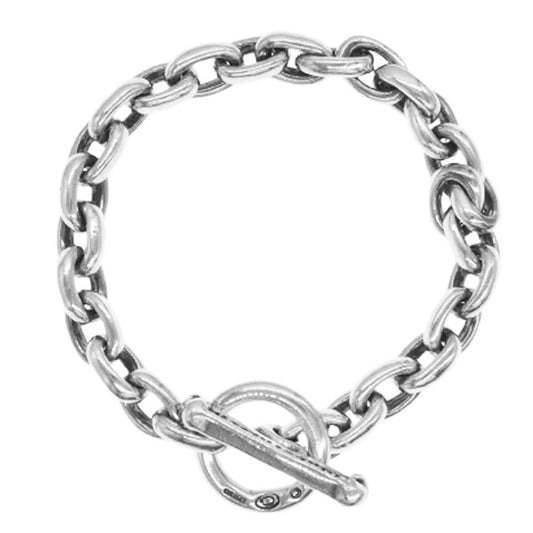 GABOR ガボール ギャランティカード付属 GABORATORY ガボラトリー HALF SMALL OVAL CHAIN BRACELET 210mm ハーフスモールオーバルチェーン ブレスレット シルバー系【中古】