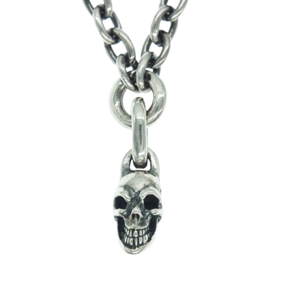 GABOR ガボール ギャランティカード付属 GABORATORY ガボラトリー QUARTER SKULL & 6CHAIN NECKLACE 48cm クォータースカル 6チェーン ネックレス シルバー系【中古】