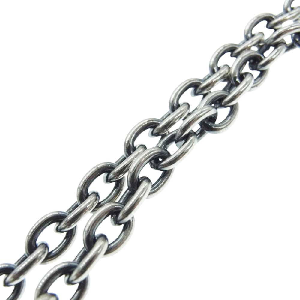 GABOR ガボール ギャランティカード付属 GABORATORY ガボラトリー QUARTER SKULL & 6CHAIN NECKLACE 48cm クォータースカル 6チェーン ネックレス シルバー系【中古】