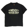 WESCO ウエスコ USA製 ロゴ プリント 半袖 クルーネック 丸首 Tシャツ ブラック系 XS【中古】