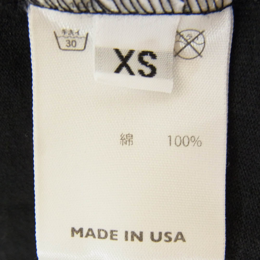 WESCO ウエスコ USA製 ロゴ プリント 半袖 クルーネック 丸首 Tシャツ ブラック系 XS【中古】