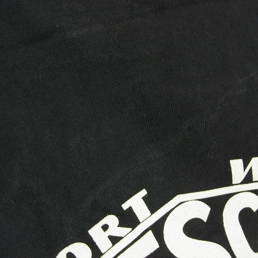 WESCO ウエスコ USA製 ロゴ プリント 半袖 クルーネック 丸首 Tシャツ ブラック系 XS【中古】