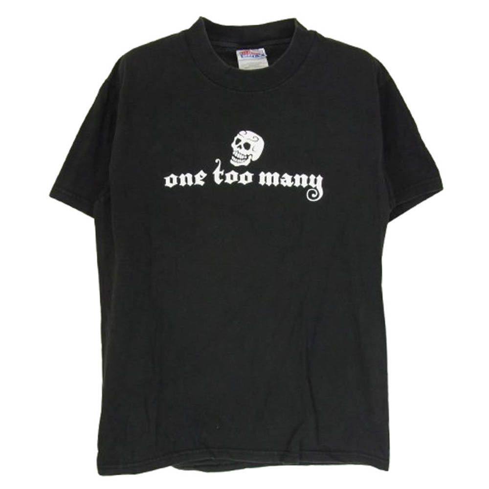 ワン トゥー メニー ロゴ プリント 半袖 Tシャツ ブラック系 S【中古】