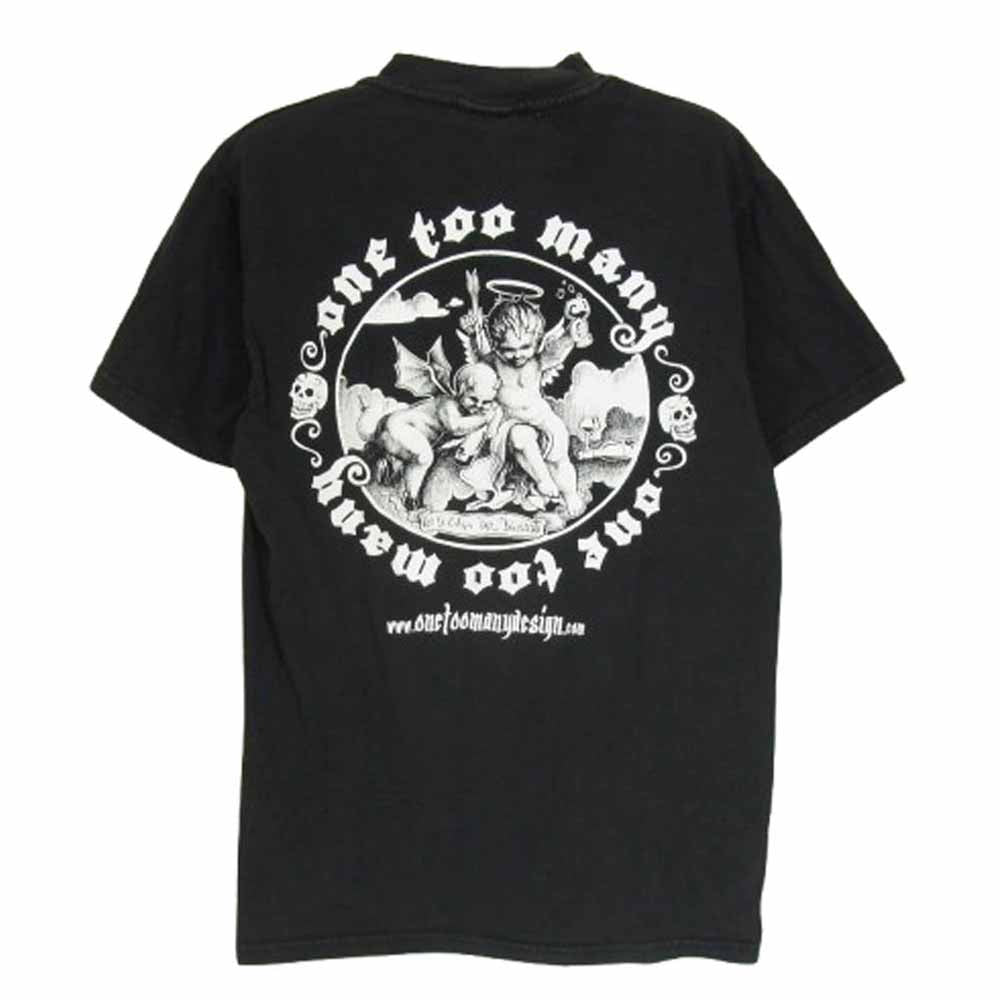 ワン トゥー メニー ロゴ プリント 半袖 Tシャツ ブラック系 S【中古】