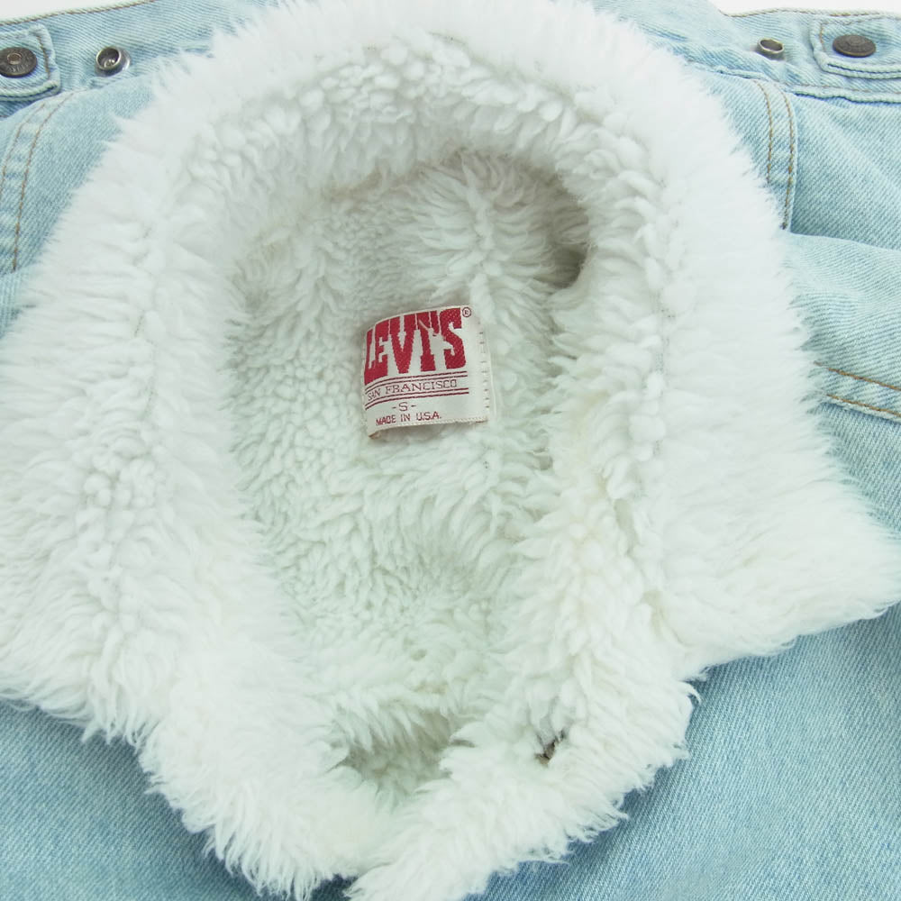 Levi's リーバイス 70609-0234 80s USA製 527刻印 デニム ボア トラッカー ジャケット インディゴブルー系 S【中古】