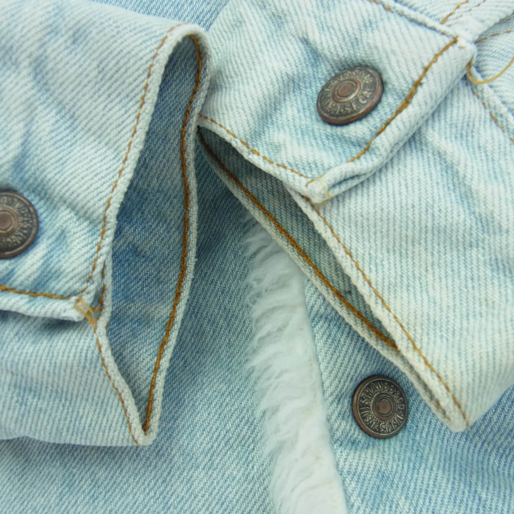 Levi's リーバイス 70609-0234 80s USA製 527刻印 デニム ボア トラッカー ジャケット インディゴブルー系 S【中古】
