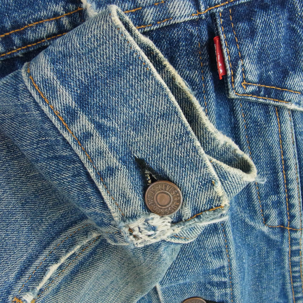 Levi's リーバイス 4th 70505 60s ケアタグ ビッグE 529番 デニム ジャケット ブルー系 40【中古】