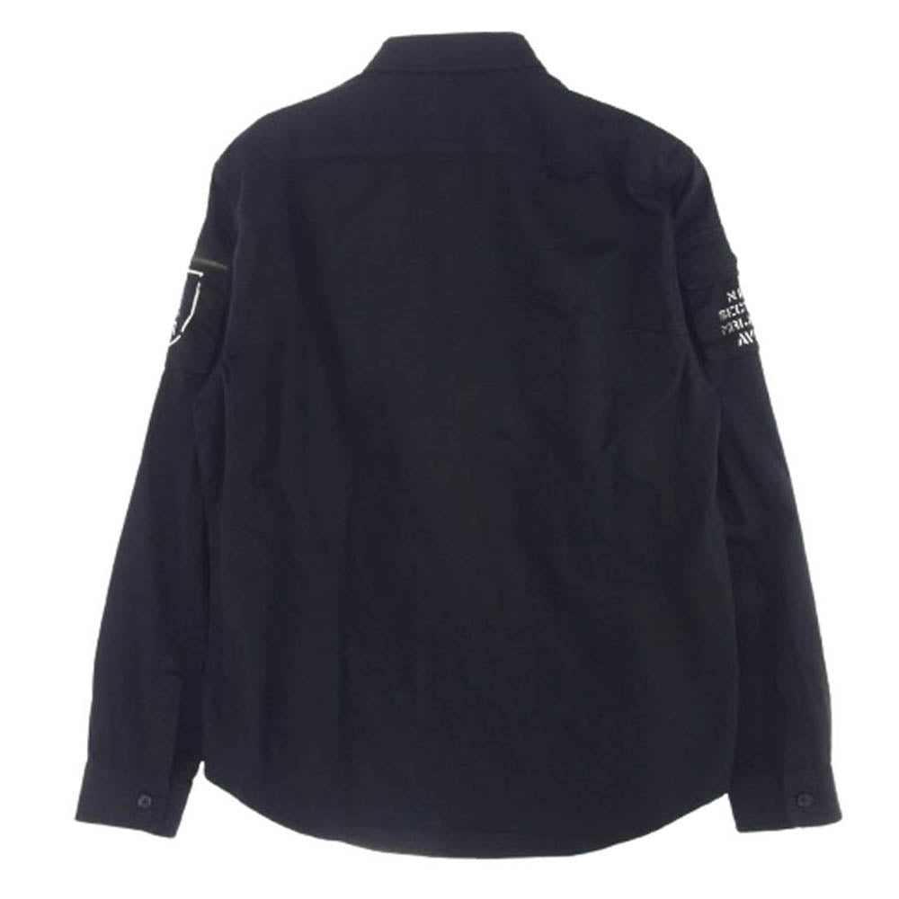 AVIREX アヴィレックス 783-3920001 長袖 ベーシック ファティーグ シャツ ブラック系 L【中古】