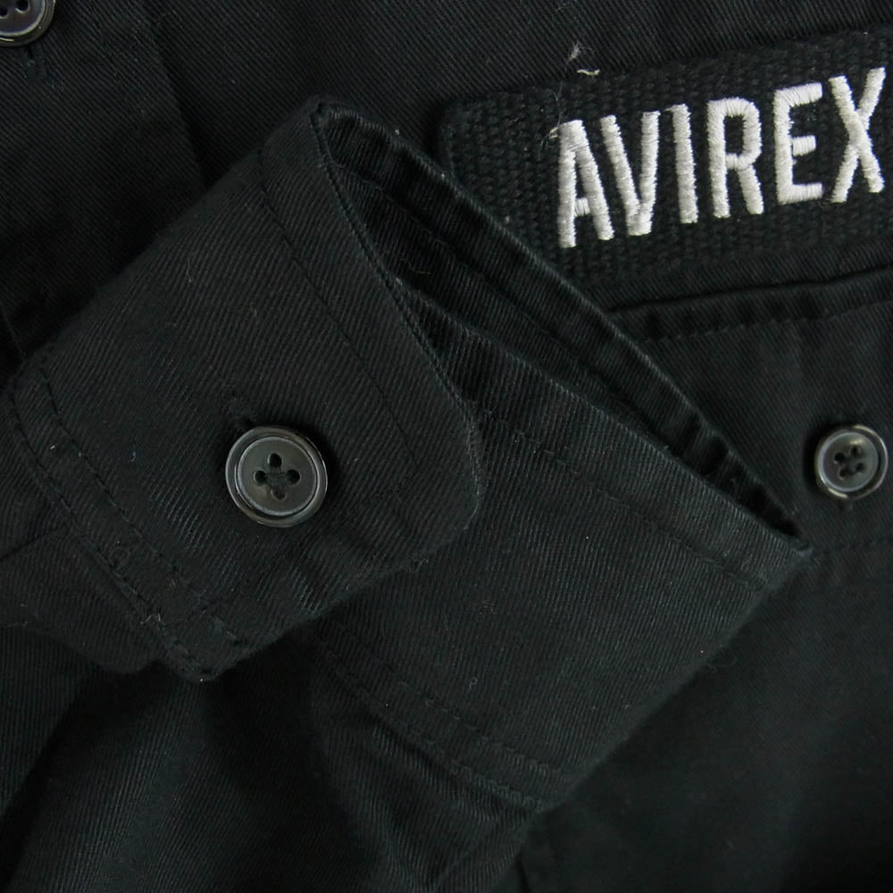 AVIREX アヴィレックス 783-3920001 長袖 ベーシック ファティーグ シャツ ブラック系 L【中古】