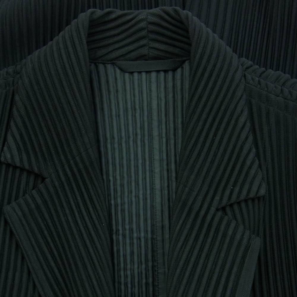 HOMME PLISSE ISSEY MIYAKE オム プリッセ イッセイミヤケ HP55JD201 プリーツ加工 2B テーラード ジャケット ブラック系【中古】