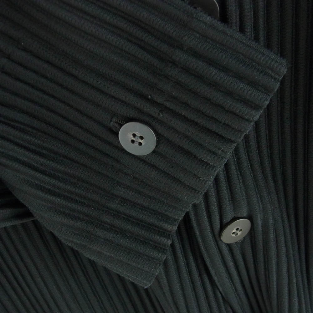 HOMME PLISSE ISSEY MIYAKE オム プリッセ イッセイミヤケ HP55JD201 プリーツ加工 2B テーラード ジャケット ブラック系【中古】