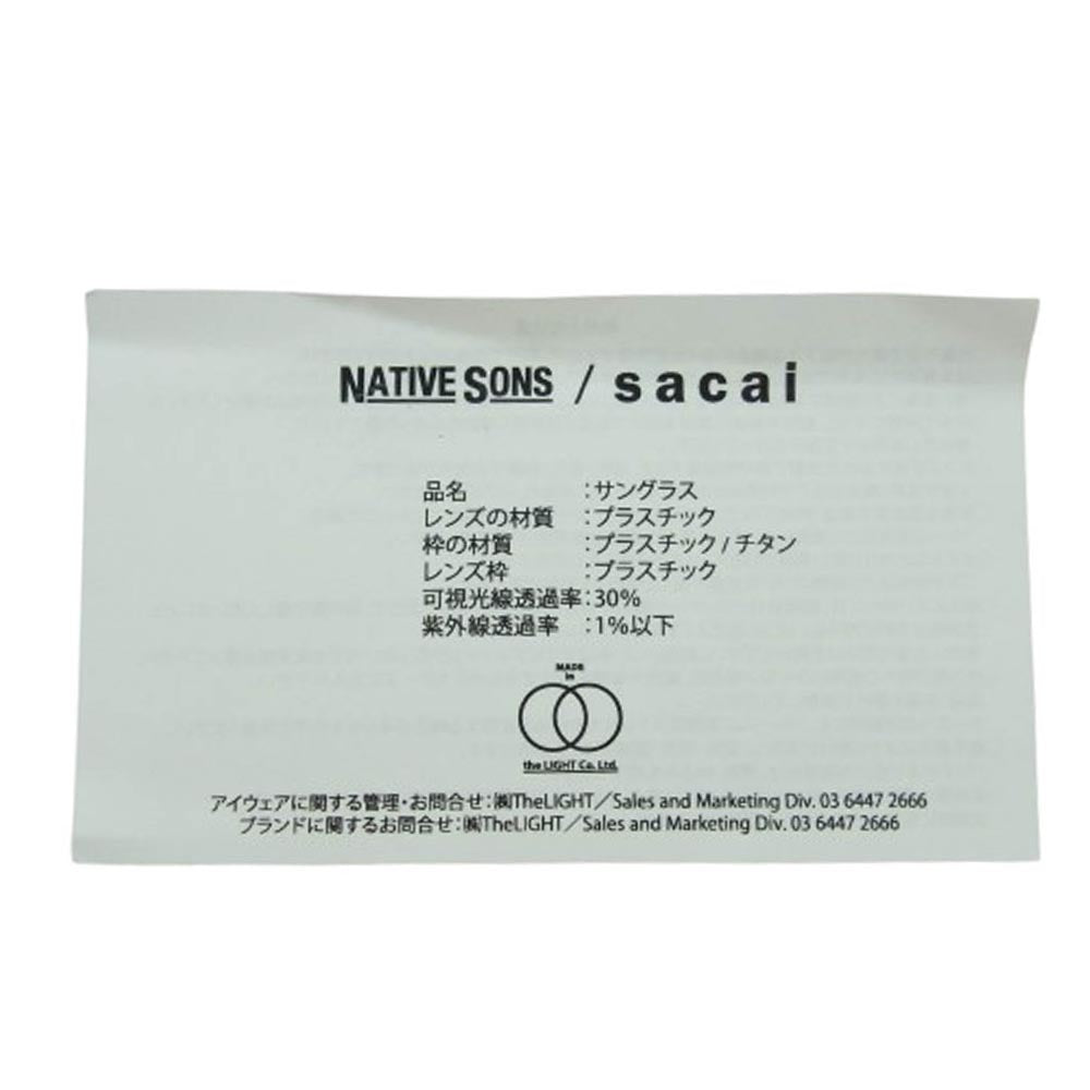 Sacai サカイ 20-0084S Native Sons ネイティブ サンズ サングラス 眼鏡【美品】【中古】
