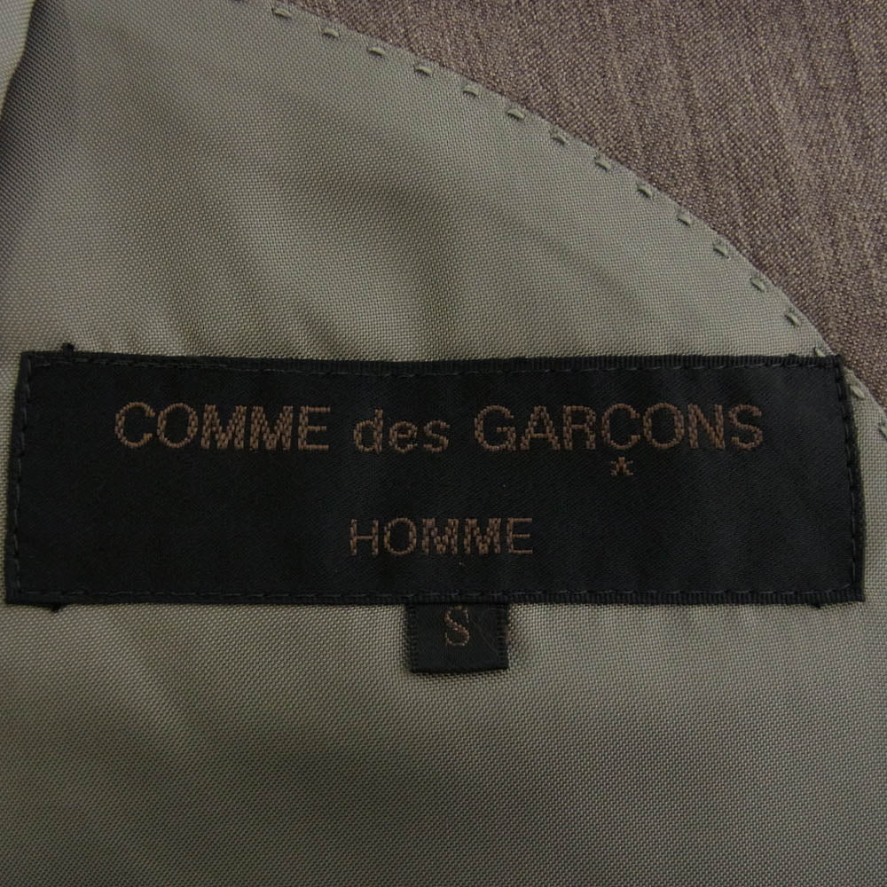 COMME des GARCONS HOMME コムデギャルソンオム AD1990 HJ-1101S 田中オム 90s archive ダブルブレスト 2タック ジャケット スラックスパンツ スーツ セットアップ ブラウン系 上下：S【中古】