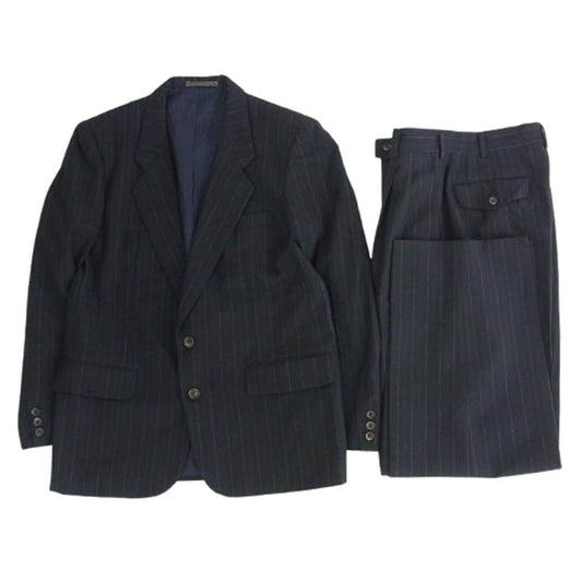 COMME des GARCONS HOMME コムデギャルソンオム AD1989 HS-08003S ヴィンテージオム 80s archive ダブルブレスト 2タック チェック ジャケット スラックスパンツ スーツ セットアップ ブラック系 S【中古】