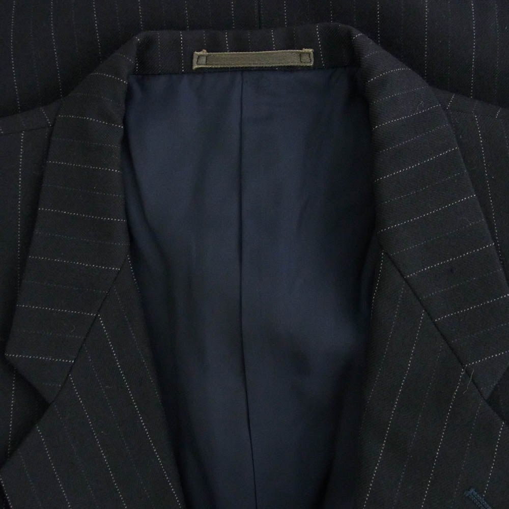 COMME des GARCONS HOMME コムデギャルソンオム AD1989 HS-08003S ヴィンテージオム 80s archive ダブルブレスト 2タック チェック ジャケット スラックスパンツ スーツ セットアップ ブラック系 S【中古】