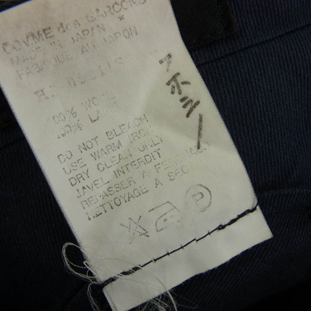 COMME des GARCONS HOMME コムデギャルソンオム AD1989 HS-08003S ヴィンテージオム 80s archive ダブルブレスト 2タック チェック ジャケット スラックスパンツ スーツ セットアップ ブラック系 S【中古】