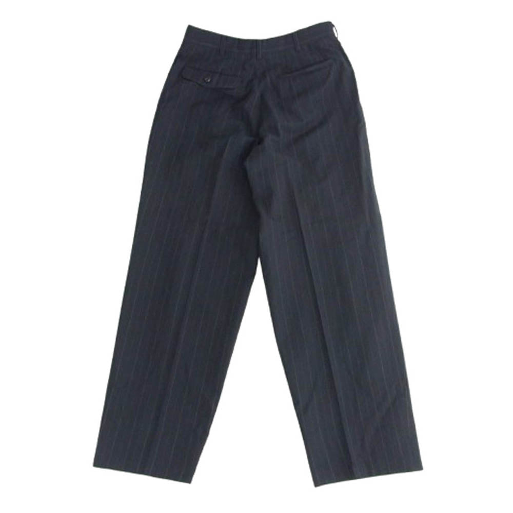 COMME des GARCONS HOMME コムデギャルソンオム AD1988 HS-11035S ヴィンテージオム 80s archive ダブルブレスト 2タック ストライプ ジャケット スラックスパンツ スーツ セットアップ ネイビー系 M【中古】