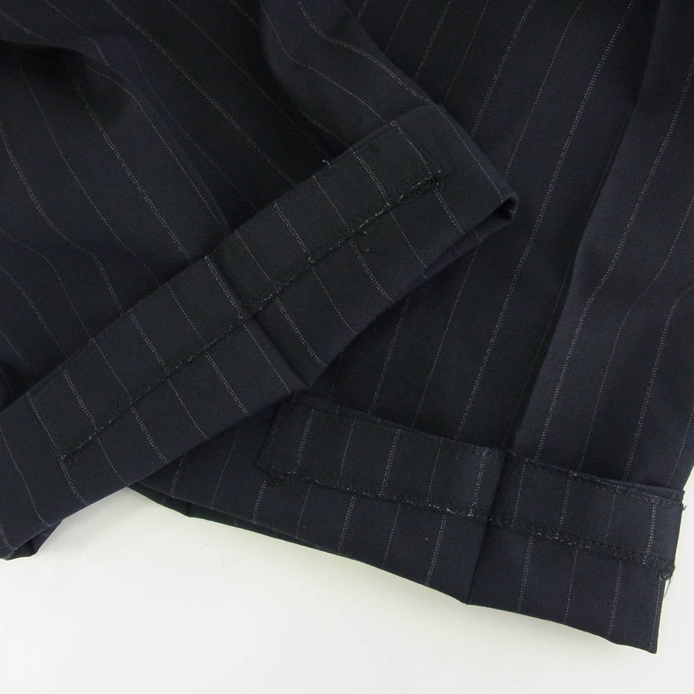 COMME des GARCONS HOMME コムデギャルソンオム AD1988 HS-11035S ヴィンテージオム 80s archive ダブルブレスト 2タック ストライプ ジャケット スラックスパンツ スーツ セットアップ ネイビー系 M【中古】