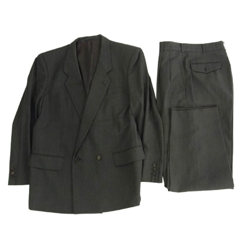 COMME des GARCONS HOMME コムデギャルソンオム HS-0511S 90s archive シングル 2タック ストライプ ジャケット スラックスパンツ スーツ セットアップ ブラウン系 上下：S【中古】
