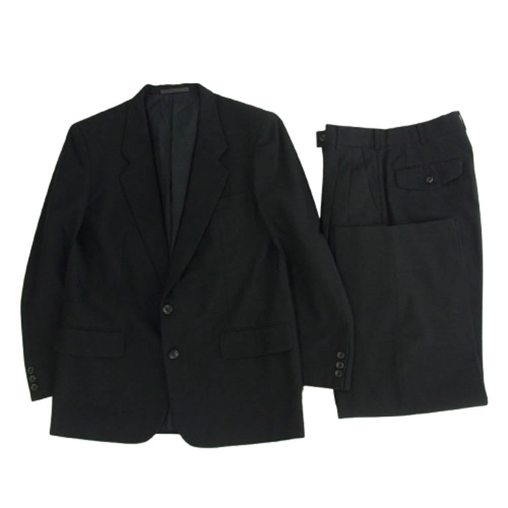 COMME des GARCONS HOMME コムデギャルソンオム HS-08022S 田中オム 90s archive 2つボタン シングル 2タック ジャケット スラックスパンツ スーツ セットアップ ブラック系 S【中古】
